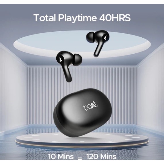 boAt Airdopes 71 40 HRS Playback Beast Mode Bluetooth Headset (Active Black, True Wireless)