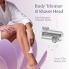caresmith FCS0095 Bloom Face & Body Hair Fully Waterproof Trimmer 480 min Runtime 0 Length Settings (Purple)