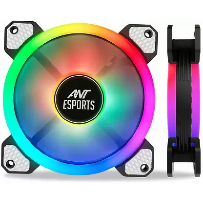 Ant Esports Superflow SF120 KIT 3 IN 1 ARGB Three Dual-Sided ARGB ring light PWM Case Fan Kit - Black