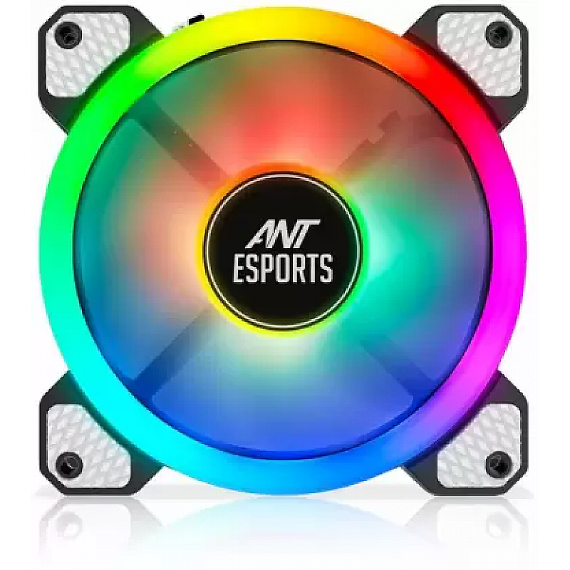 Ant Esports Superflow SF120 KIT 3 IN 1 ARGB Three Dual-Sided ARGB ring light PWM Case Fan Kit - Black