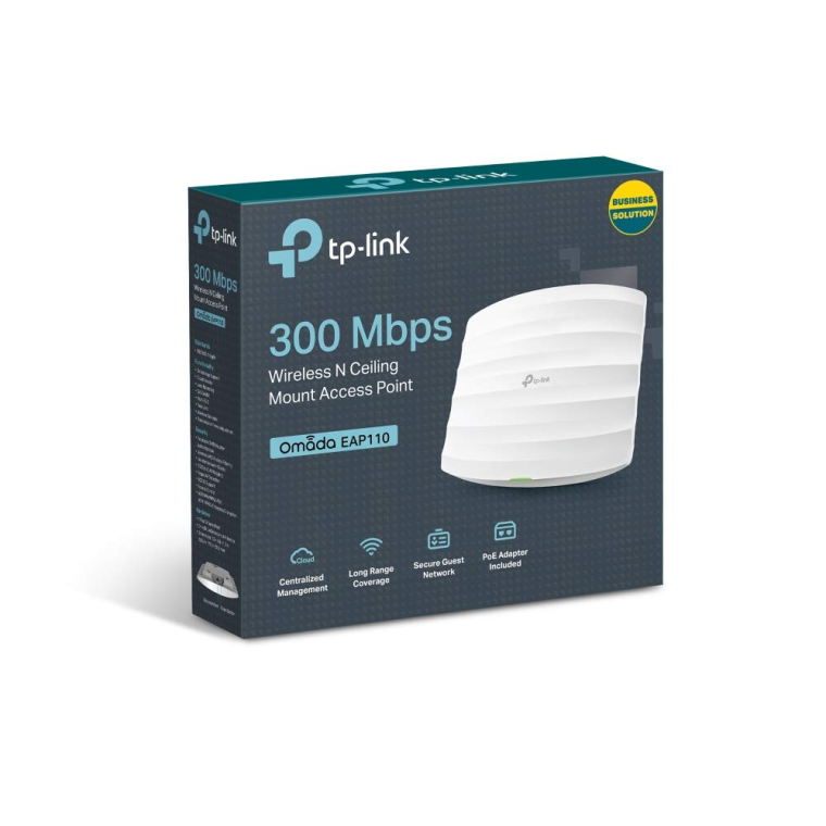 TP-Link 300Mbps Wireless N Ceiling Mount Access Point EAP110 White TP-Link 300Mbps Wireless N Ceiling Mount Access Point EAP110 White
