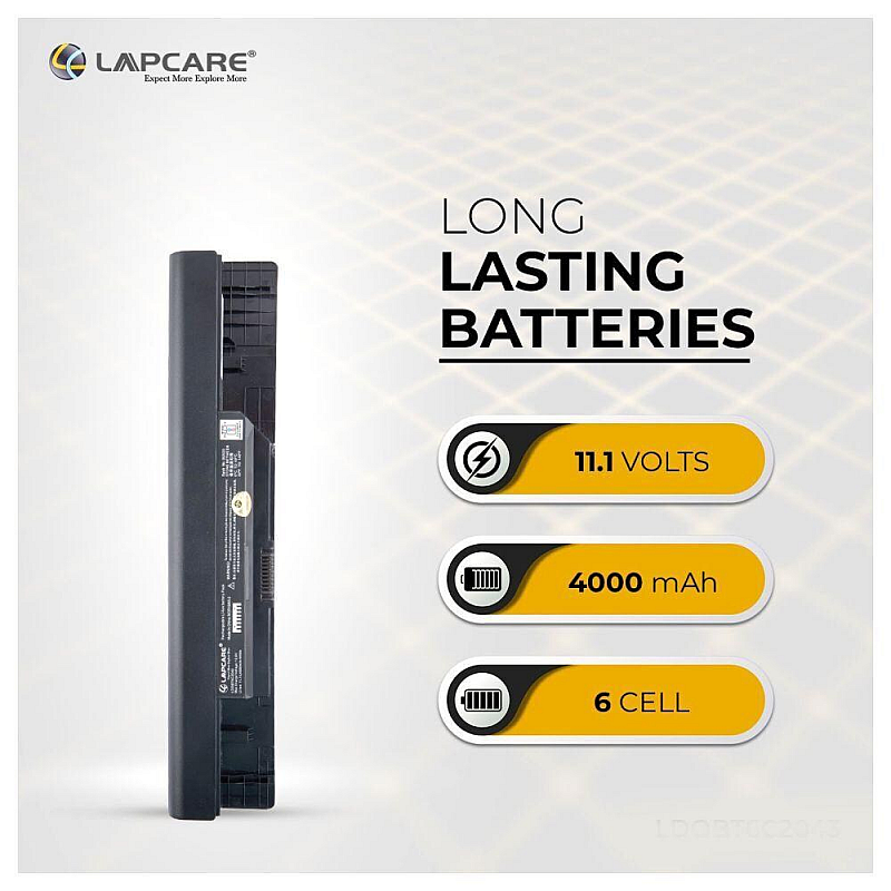 Lapcare LDOBT6C2043 4000mAh 6-Cell Laptop Battery, Black