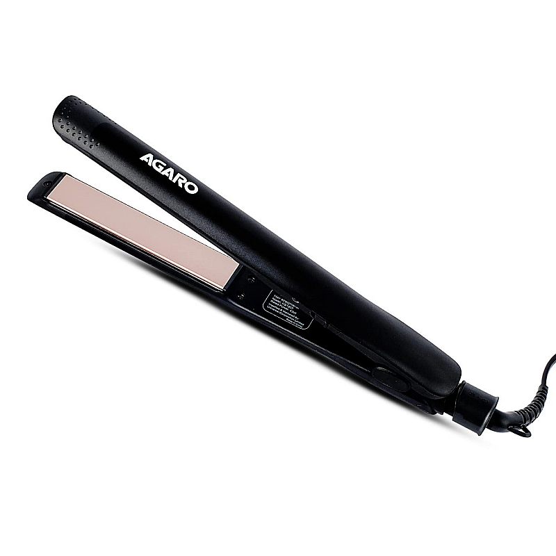 AGARO HS1907 Hair Straightner,Kerating Infused Ceramic Coated Plates Hair Straightening, For Women,Black