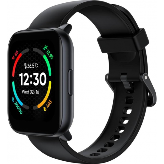 Realme TechLife Watch S100 1.69 HD Display with Temperature Sensor Smartwatch (Black)
