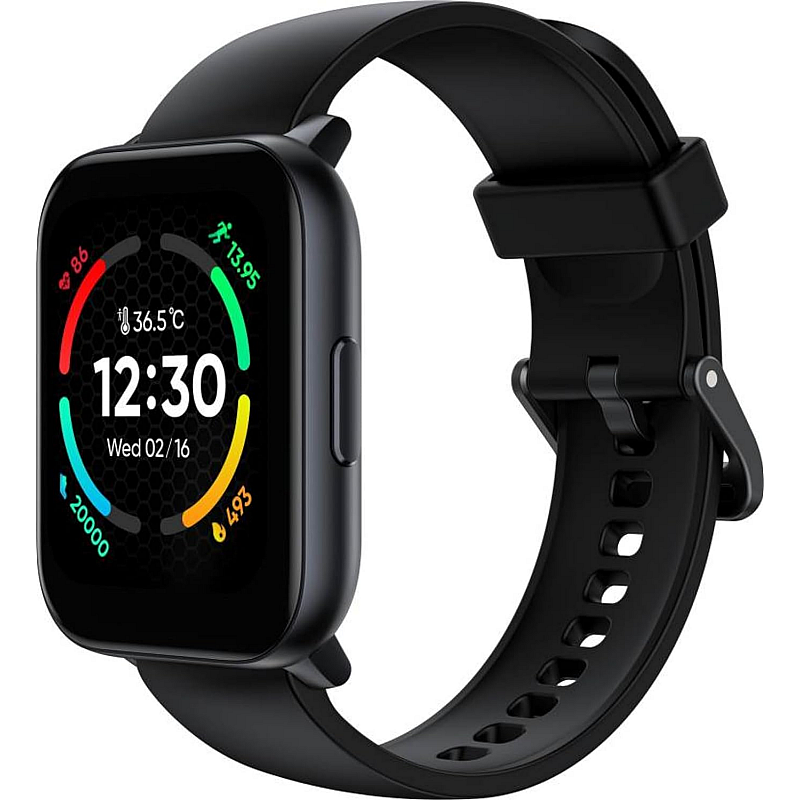 Realme TechLife Watch S100 1.69 HD Display with Temperature Sensor Smartwatch (Black)