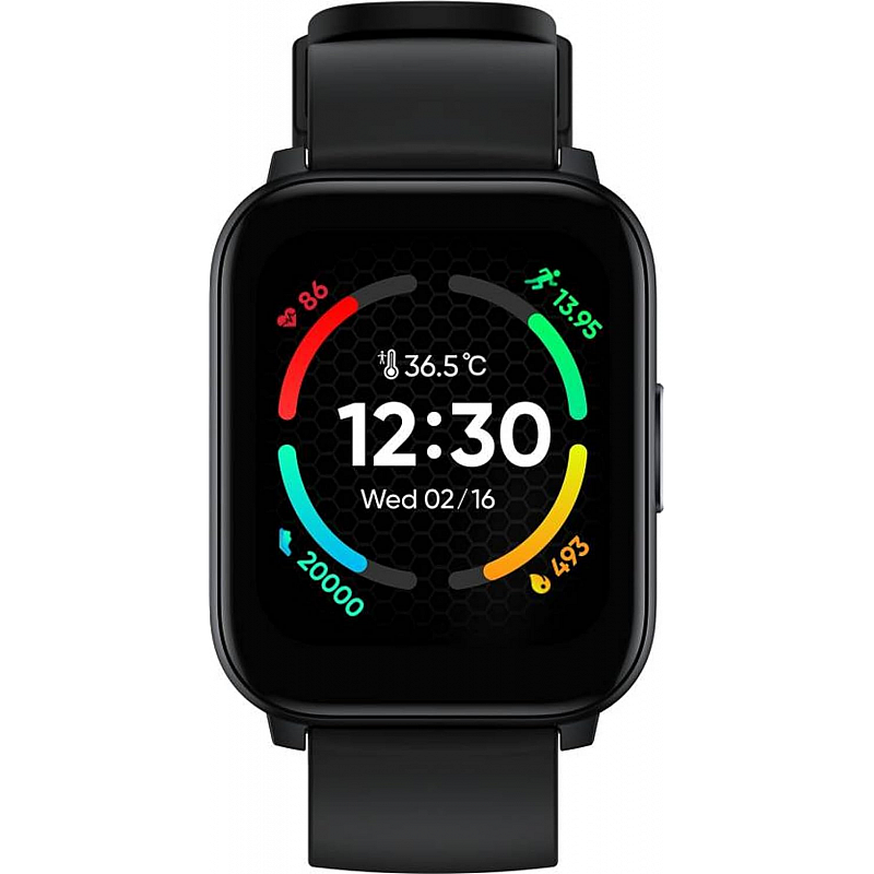 Realme TechLife Watch S100 1.69 HD Display with Temperature Sensor Smartwatch (Black)