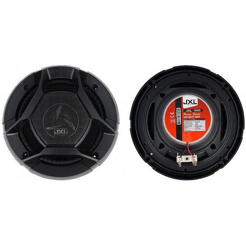 JXL 1690 High Performance 3 Way 6 Inch Coaxial Car Speaker with Inbuilt PEI Car Tweeter and HOP Woofer 600W MAX Pair