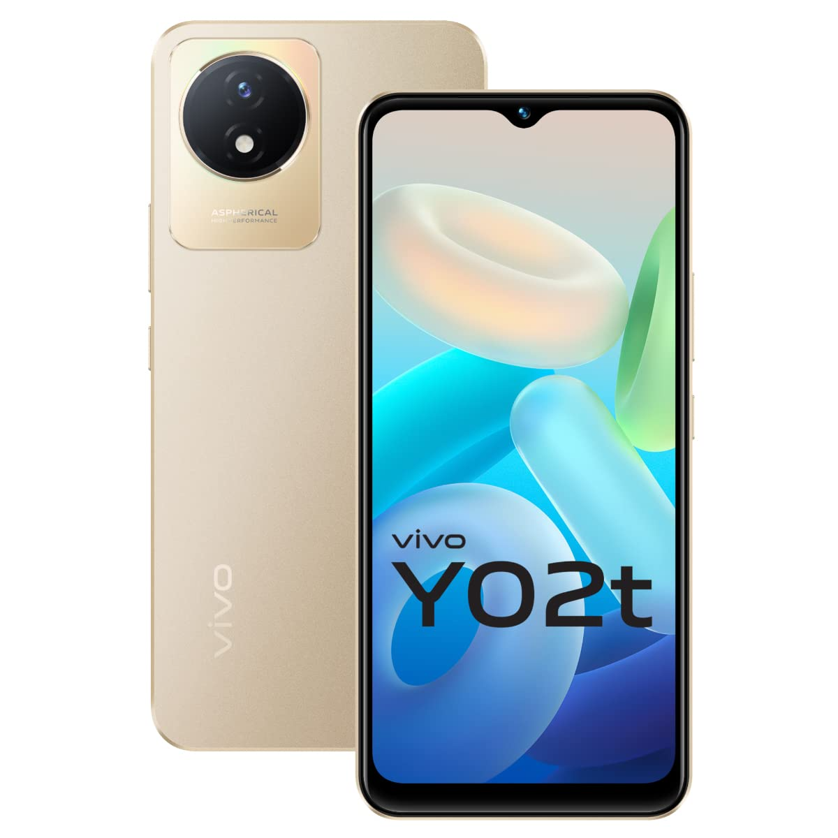vivo Y02t Sunset Gold, 4GB RAM 64GB Storage refurbished