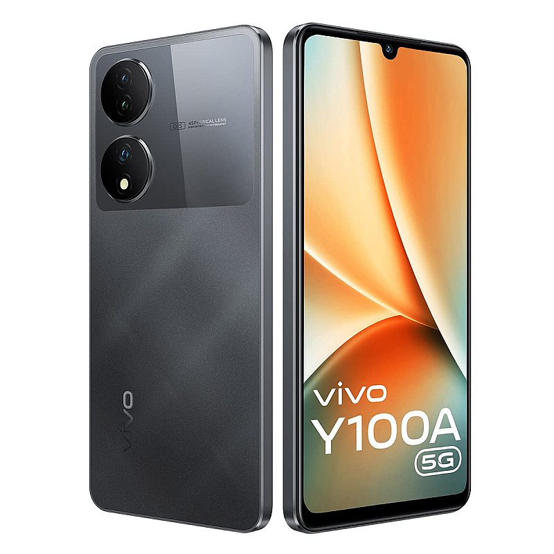 Vivo Y100A 5G (Metal Black, 8GB RAM, 256GB Storage) Refurbished