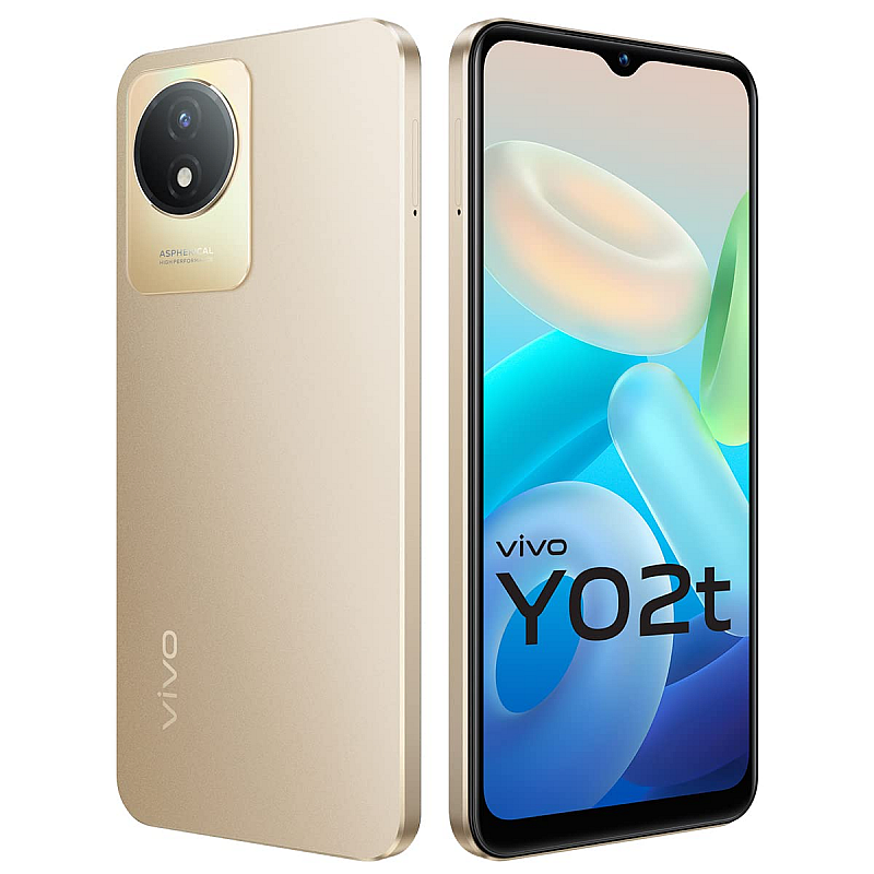 vivo Y02t Sunset Gold, 4GB RAM 64GB Storage Refurbished