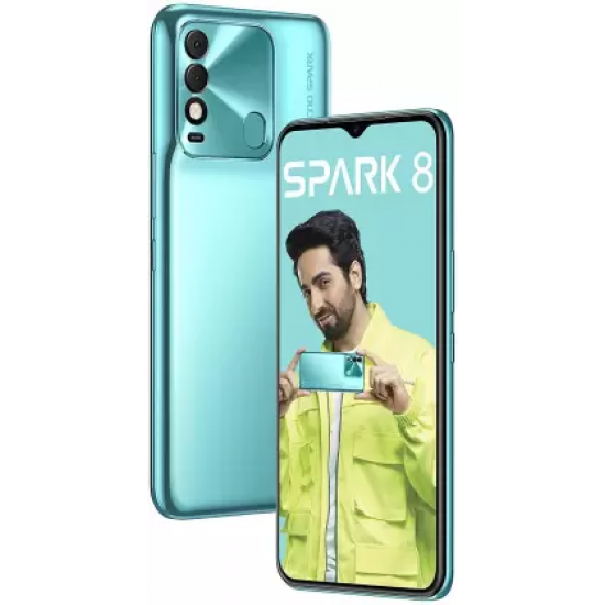 Tecno Spark 8 (Turquoise Cyan 2 GB RAM 64 GB Storage Refurbished