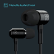 GOVO GOBASS 900 Wired in Ear Earphones with HD Mic Platinum Black