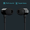 GOVO GOBASS 900 Wired in Ear Earphones with HD Mic Platinum Black