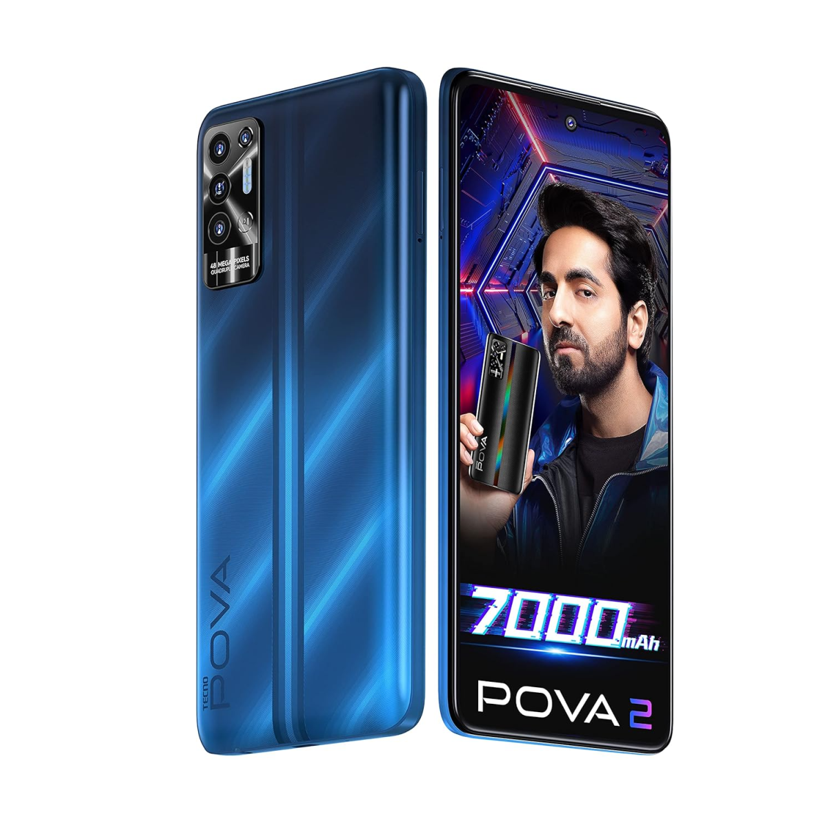 TECNO POVA 2 (Energy Blue, 4GB RAM, 64GB Storage) refurbished