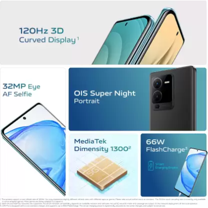 vivo V25 Pro 5G Pure Black 12GB RAM 256GB Storage Refurbished