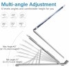 Airtree Adjustable Aluminum Portable Tabletop Laptop Rack Stand for Upto 17 laptops, Tablets, Mobiles, Books with Pouch (Silver)