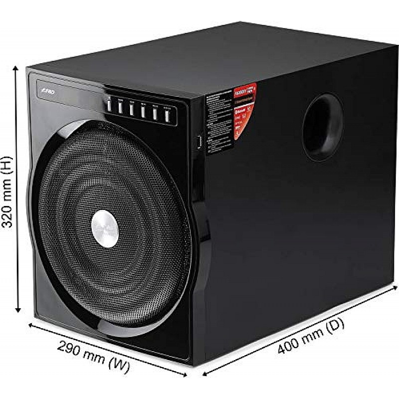 F&D F6000X Powerful 135W Bluetooth Home Audio Speaker & Home Theater System (5.1, Black)-