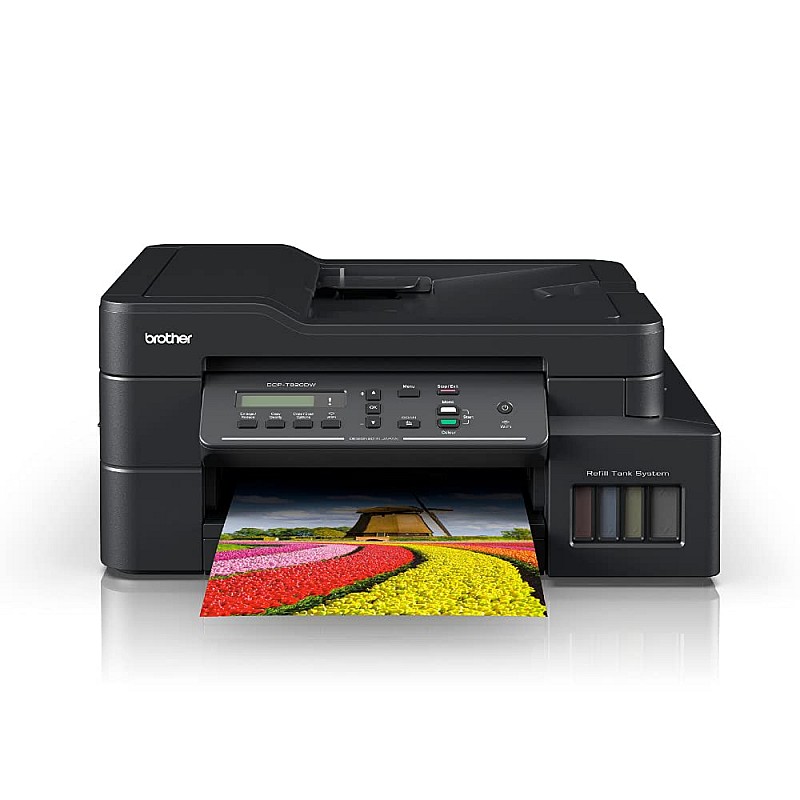 Brother DCP-T820DW All in One Ink Tank Refill System Printer with Wi-Fi and Auto Duplex Printing (Refurbished)