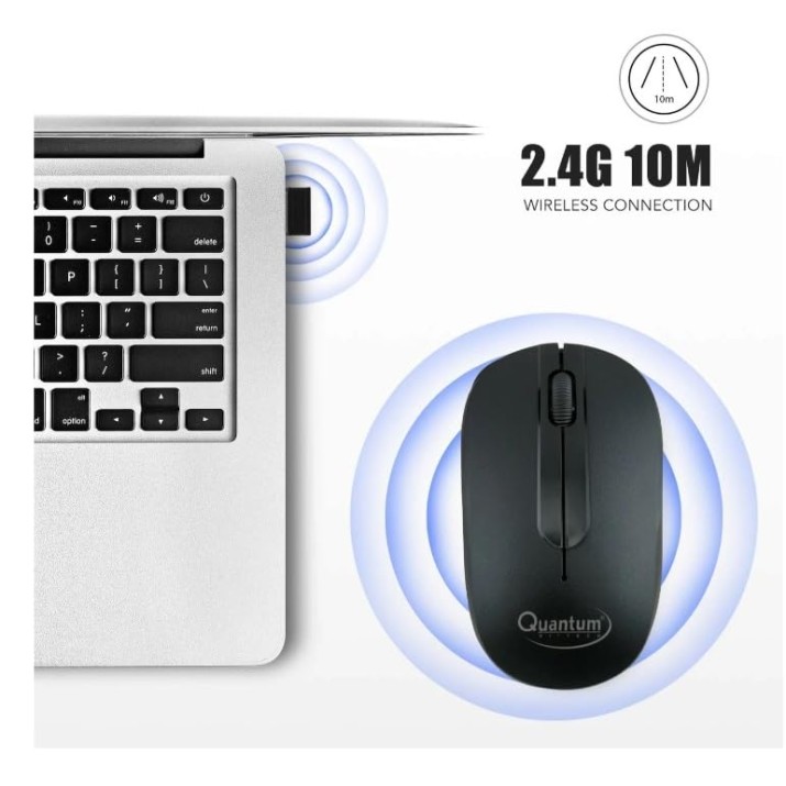 Quantum QHM 271 WIRELESS MOUSE Wireless Optical Mouse with Bluetooth (Black)