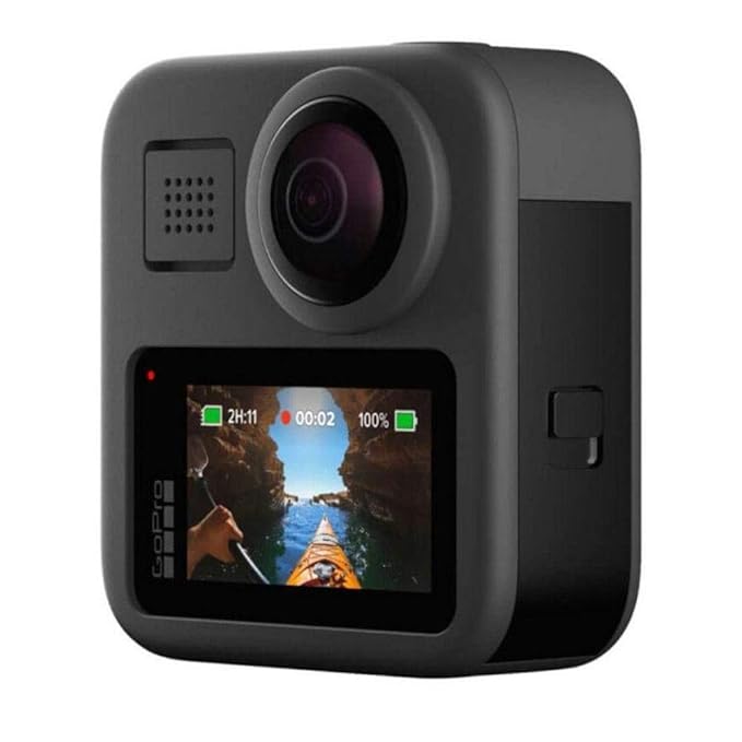 GoPro MAX 360 Action Camera (Waterproof + Stabilization) with Touch Screen Spherical 5.6K30 HD Video 16.6MP 360 Photos 1080p Live Streaming Stabilization