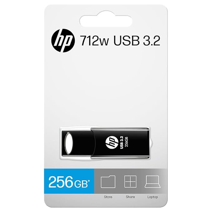 HP 712w 256GB USB 3.2 Flash Drive (Black)