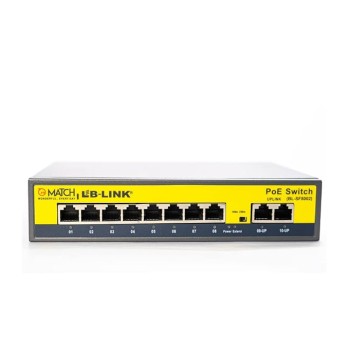 Match LB-Link BL-SF8002, 8 Port PoE Switch 8 Ports 100 Mbps Network Switch (Grey)