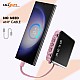 CALLMATE Power Bank 10000mAh Li-Polymer with 2.4 Fast Charging in-Built 3 in 1 Detachable Cable