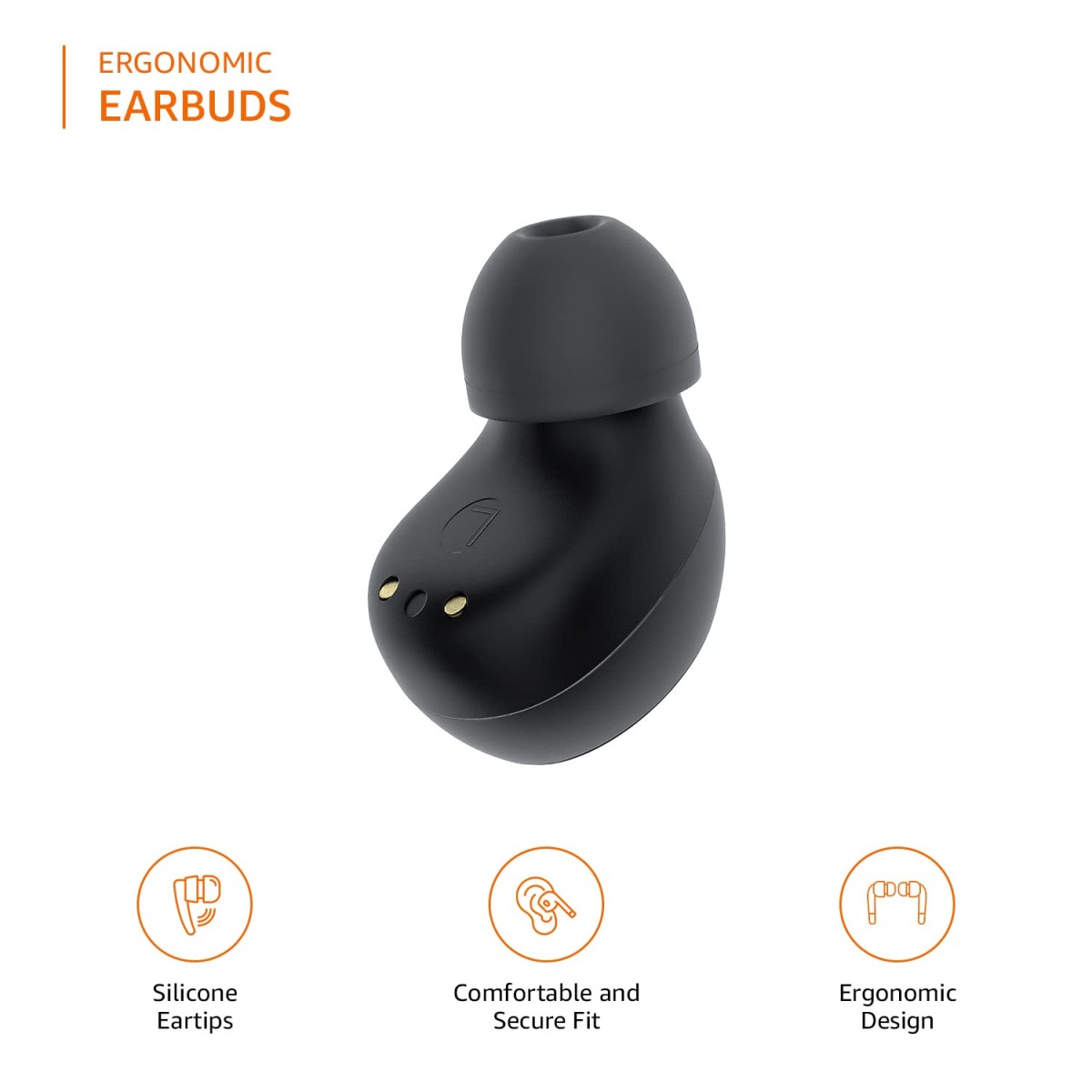 AmazonBasics Truly Wireless in Ear Earbuds with Built-in Mic Touch (Black) AmazonBasics Truly Wireless in Ear Earbuds with Built-in Mic Touch (Black)