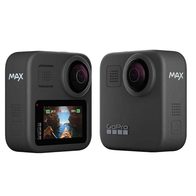 GoPro MAX 360 Action Camera (Waterproof + Stabilization) with Touch Screen Spherical 5.6K30 HD Video 16.6MP 360 Photos 1080p Live Streaming Stabilization