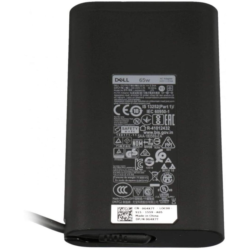 DELL G4X7T 65 W Adapter (Power Cord Included)