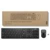 Lenovo 100 Wireless Keyboard and Mouse Set, Ambidextrous 1000 DPI Mouse Optical Sensor, upto 3M clicks, Ultra slim water GX30L66303