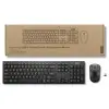 Lenovo 100 Wireless Keyboard and Mouse Set, Ambidextrous 1000 DPI Mouse Optical Sensor, upto 3M clicks, Ultra slim water GX30L66303