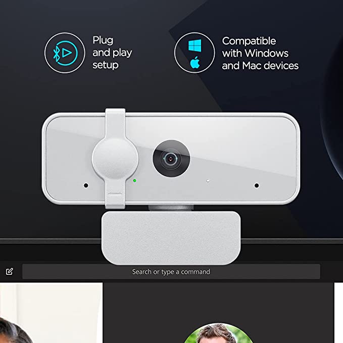 Lenovo 300 FHD Webcam with Full Stereo Dual Built-in mics, Grey Lenovo 300 FHD Webcam with Full Stereo Dual Built-in mics, Grey