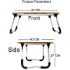 YAJNAS Wooden Multipurpose Foldable Laptop Table with Cup & Tab Holder| Table Holder Study Table, Breakfast Table, Foldable & Portable Table|