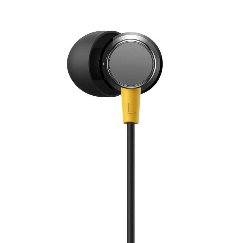 Realme Buds 3 - 3.5mm Wired Earphones with Mic - Deep Bass & Magnetic Design Realme Buds 3 - 3.5mm Wired Earphones with Mic Deep Bass Black
