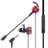 RPM Euro Games Gaming Over Ear Earphones Wired with Detachable Mic | for Mobile Phones, Pc, Tablet, Ps4, Ps5 (Red)