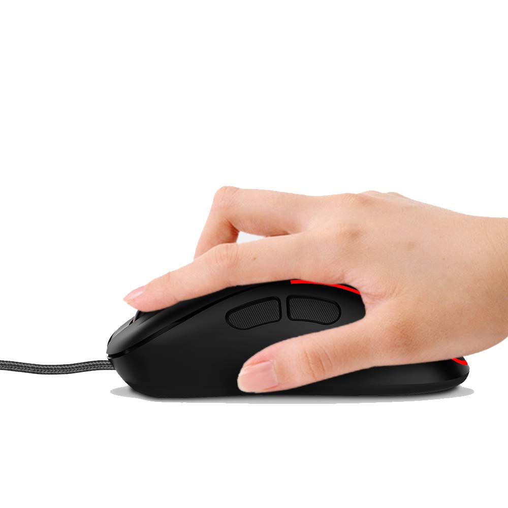 Ant Esports GM270W Optical Wired Gaming Mouse with 7 Programmable Buttons and 3200 Adjustable DPI-Black