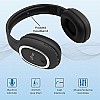 pTron Studio Over-Ear Bluetooth 5.0 Wireless Headphones, Hi-Fi Sound with Deep Bass Black