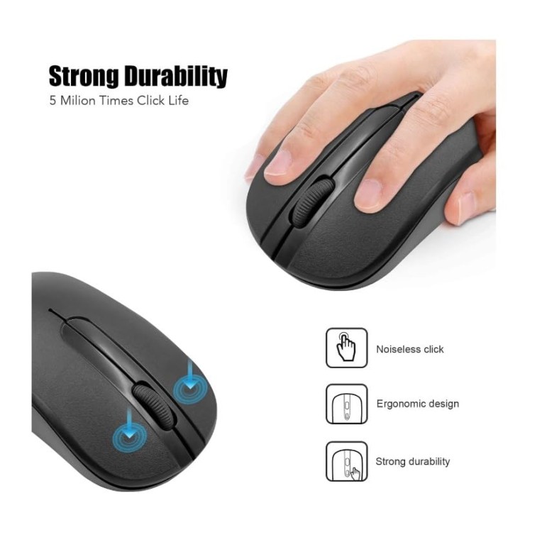 Quantum QHM 271 WIRELESS MOUSE Wireless Optical Mouse with Bluetooth (Black)