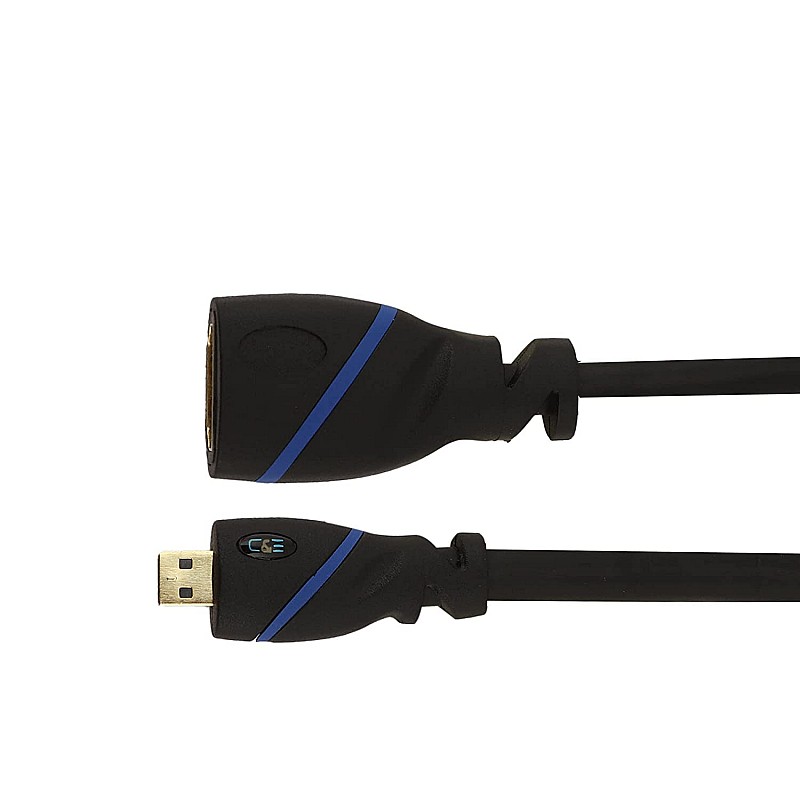 C&E Latest Technology 4K HD HDMI Cable Male to Female 30 AWG 10ft High Speed 3D Full HD 1080p Support 3 Meters Black