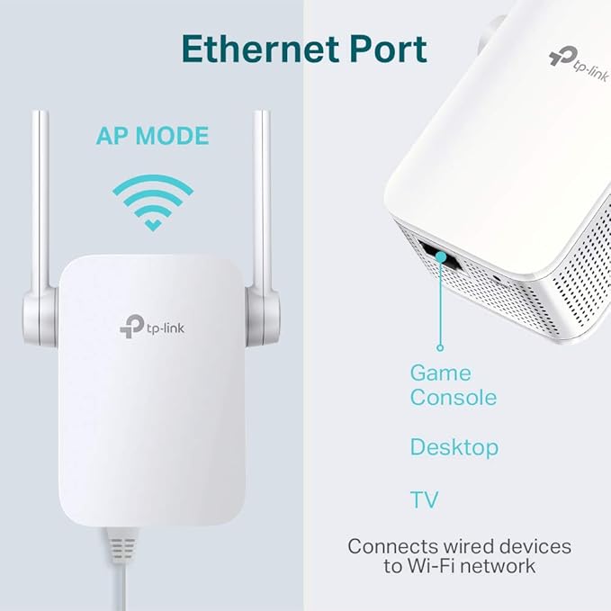 TP-Link TL-WA855RE, Single Band 300Mbps RJ45 Wireless Range Extender, Wi-Fi Booster