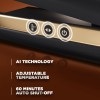 Ikonic Gleam 2.0 Hair Straightener, Black| Super slim 1 inch plates| Ergonomically slim| Led temperature control| Automated function| Overheating protection| Cereamic rose gold iron plates| Quick Heat