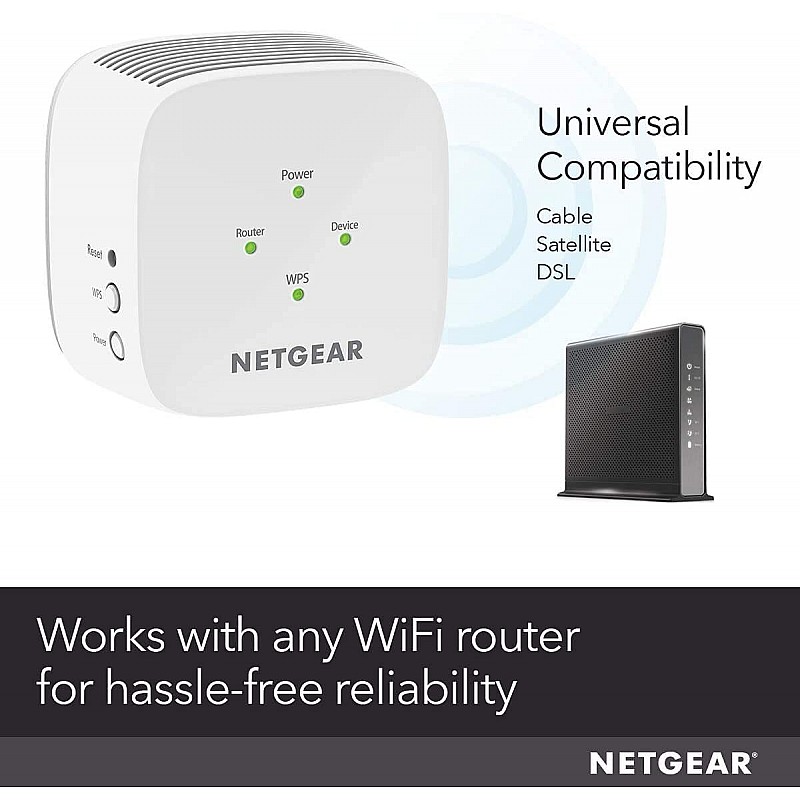 Netgear EX6110 AC1200 WiFi Range Extender (White)