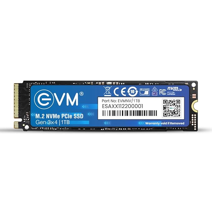 EVM EVMNV500 2048 GB All in One PC's, Desktop, Laptop Black PCIe NVMe Internal Solid State Drive (SSD) (EVMNV500/2048GB) (Interface: PCIe NVMe, Form Factor: M.2)