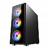 Ant Esports ICE-400TG Mid Tower Gaming Cabinet Computer case Supports ATX, Micro-ATX, Mini-ITX MB with Tempered Glass 3 RGB Ring Fan