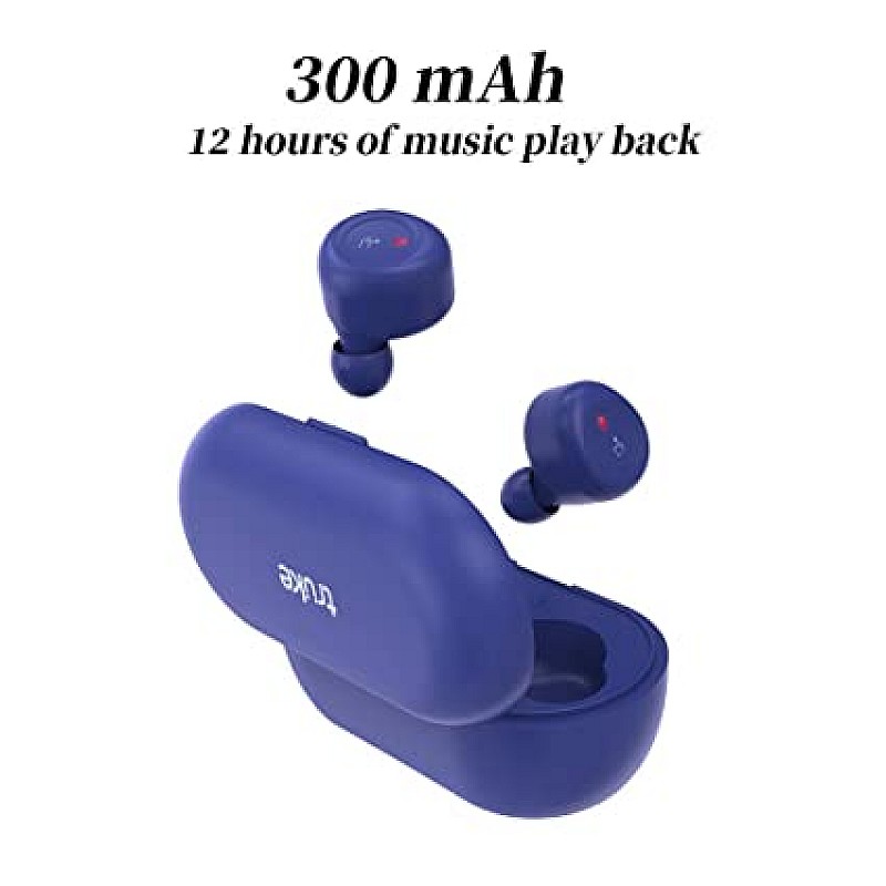 Truke Fit 1 Bluetooth Headphones with Mic Blue