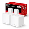 Mercusys Halo H30G(2-pack) Mesh Router 2.4 GHz, 5 GHz 1300 Mbps Wifi Speed Dual Band Internal Antenna Ethernet (Cable Broadband) (White)