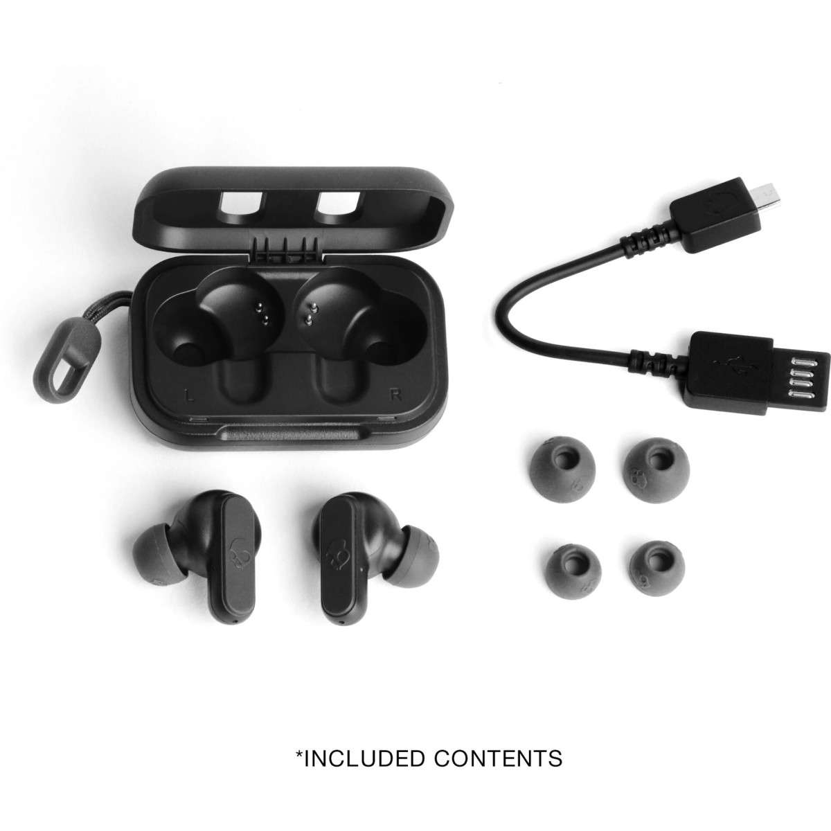 Skullcandy Dime True Wireless in-Ear Bluetooth Earbuds with Charging Case and Microphone, IPX4 Water & Dust Resistant