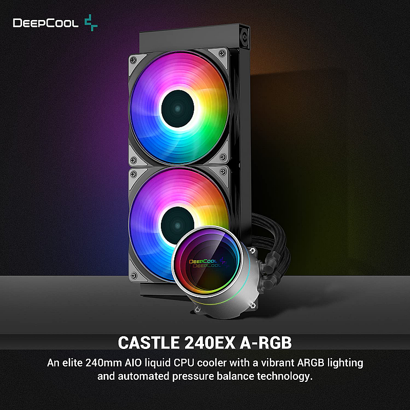 Deepcool Castle 240 EX ARGB Addressable RGB LED CPU Liquid Cooler