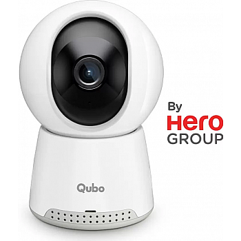 Qubo Smart Cam 360 Q100 by HERO GROUP 1080p FHD WiFi CCTV with Intruder Alarm System Security Camera